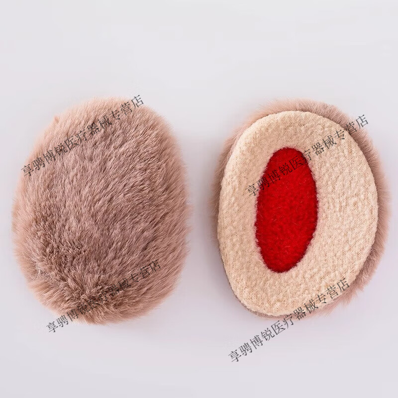 保暖分体耳罩耳包耳套男士儿童风冻耳帽护耳朵暖耳冬季 仿兔毛卡其(s