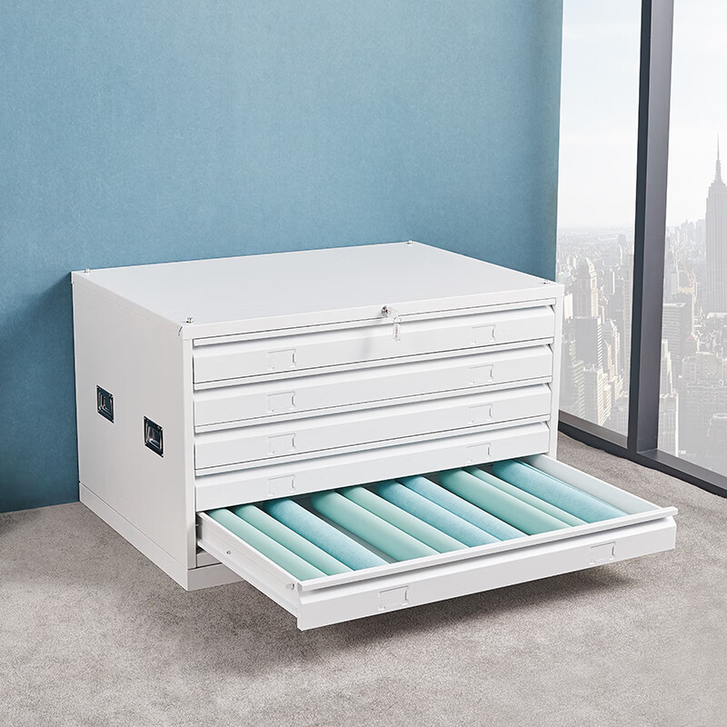 豫钢盾底图文件柜钢制工程图纸抽屉柜a1a0号资料手绘画稿收纳柜菲林柜