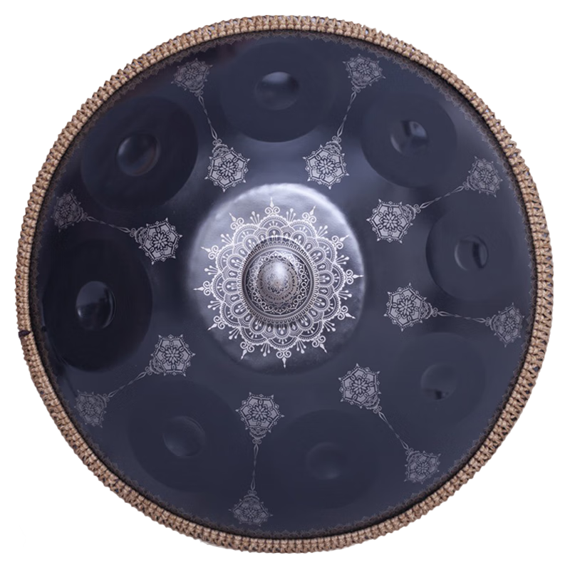 阿薩斯手碟鼓10音手工HanDpan專業(yè)鋼舌鼓禮物可定制打擊樂器 魔幻師黑