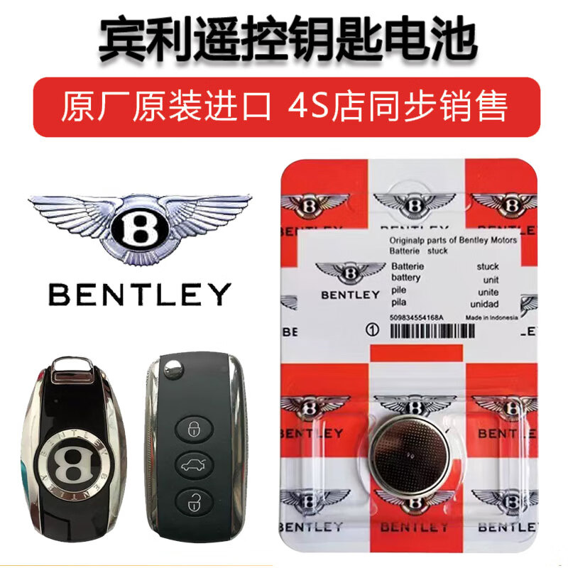 飞驰 beney添越 慕尚 欧陆 汽车钥匙遥控器专用电池原装 宾利钥匙电池
