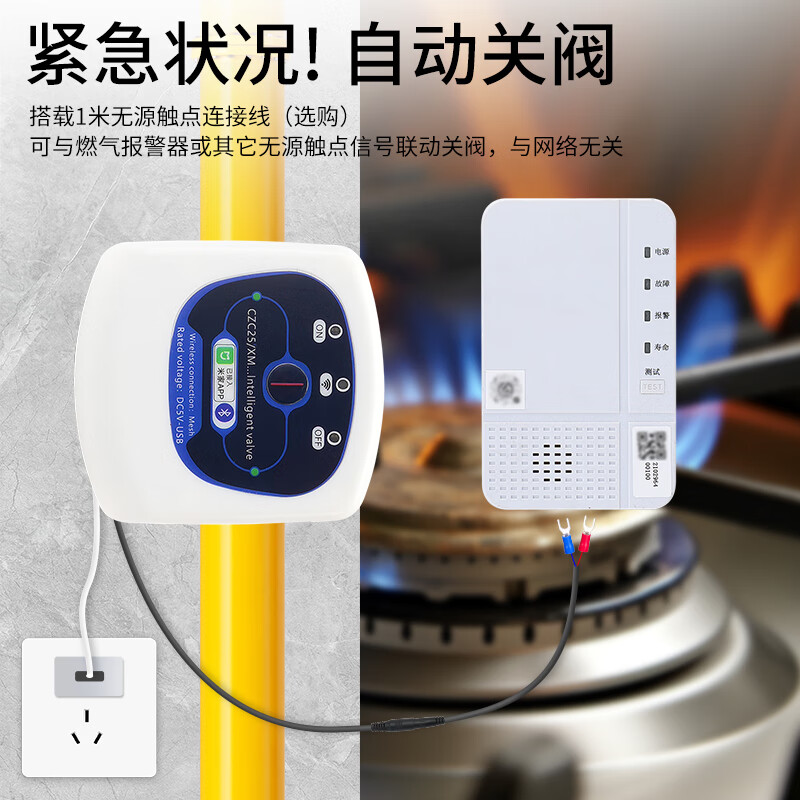 水享 ATENJOY WC已接入米家智能阀开关搭配网关遥控漏水燃气报警自动关阀门控制器 已接入米家智能阀DN25/1寸内外丝