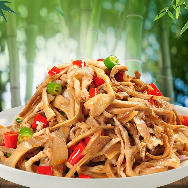 艾尚食艺食艺笋干农家烟笋湖南特产烟熏油焖脆嫩竹笋火锅炒菜餐饮食材