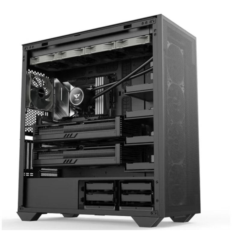 航嘉AlphaMax全塔雙U服務(wù)器工作站機箱支持E-ATX主板/480水冷多硬盤位 阿爾法MAX-全塔服務(wù)器機箱 黑色
