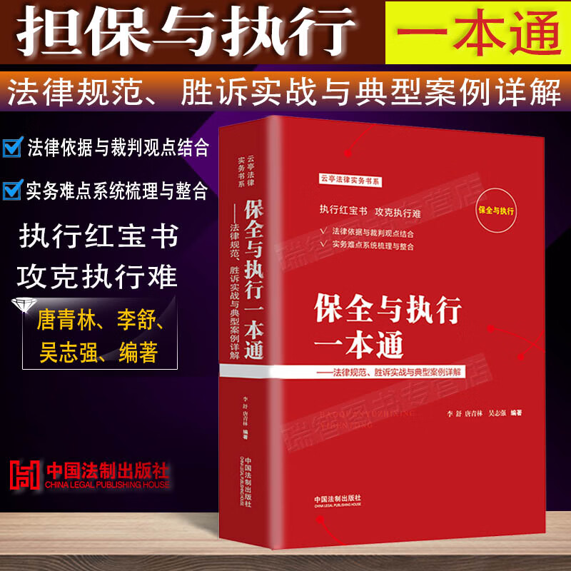 正版保全与执行一本通法律规范/胜诉实战与典型案例详解 执行红宝书 攻克执行难 保全执行 裁判