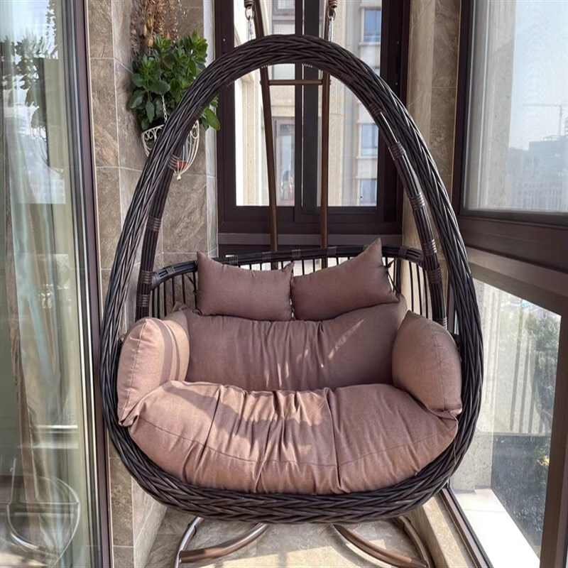 uhfr吊篮藤椅 懒人吊兰椅吊篮藤椅摇椅阳台秋千摇篮椅庭院双人吊椅室