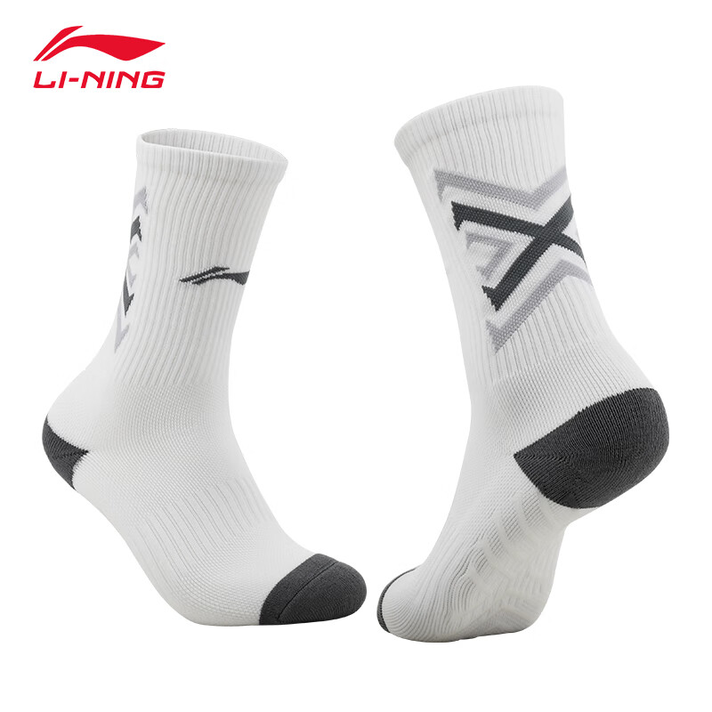 李宁 li-ning 足球中筒袜 男女儿童比赛防滑运动袜 成人足球中筒袜