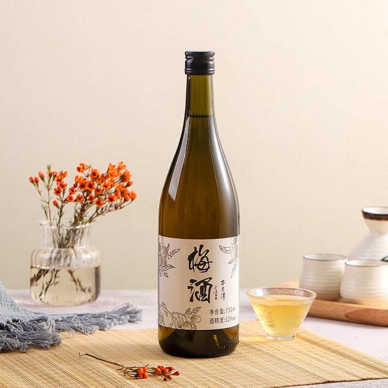 不老潭 梅子酒自饮送礼果酒女士甜酒低度微醺酒 12度梅酒750ml