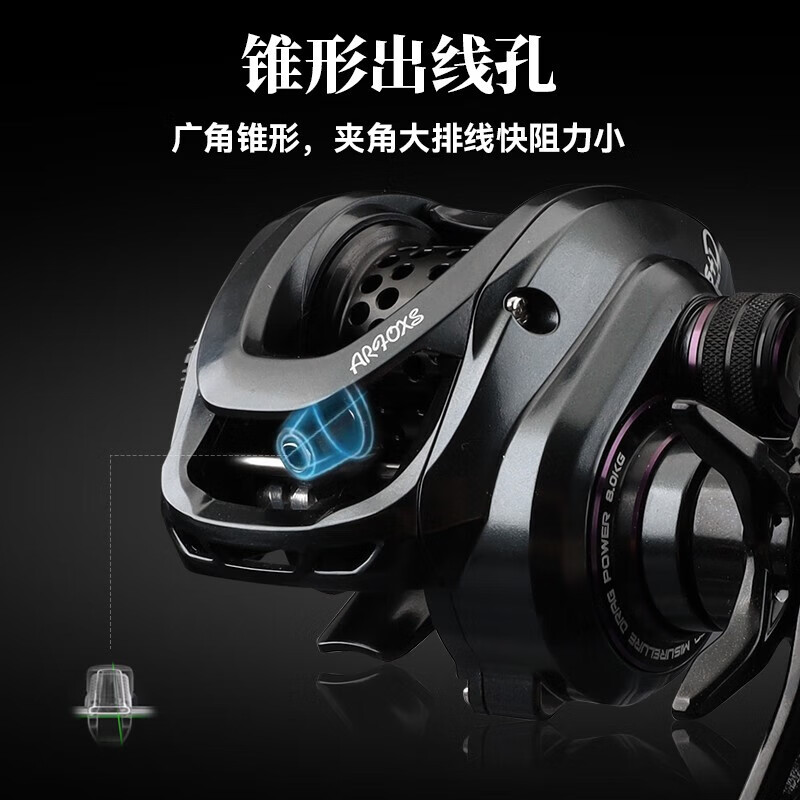 米歇尔极狐S加强版微物泛用水滴轮防炸线鳜鱼鲈鱼打黑远投金属路亚鱼线轮 泛用微物双线杯（nmb轴承） 左手摇轮