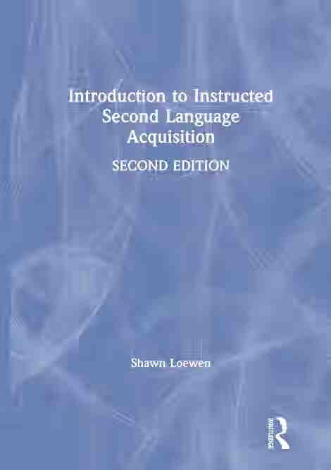预售 按需印刷 introduction to instructed second language