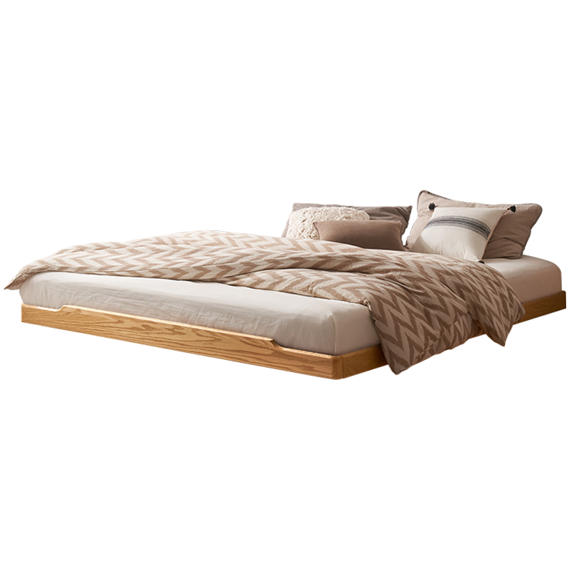 京东百亿补贴惠寻胡桃木单床1500mm2000mm框架结构