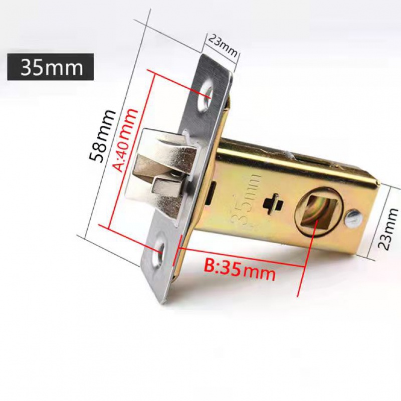 单舌盗单舌门锁利锁芯锁体净化工程门锁配件插锁舌头锁芯 消声35mm锁