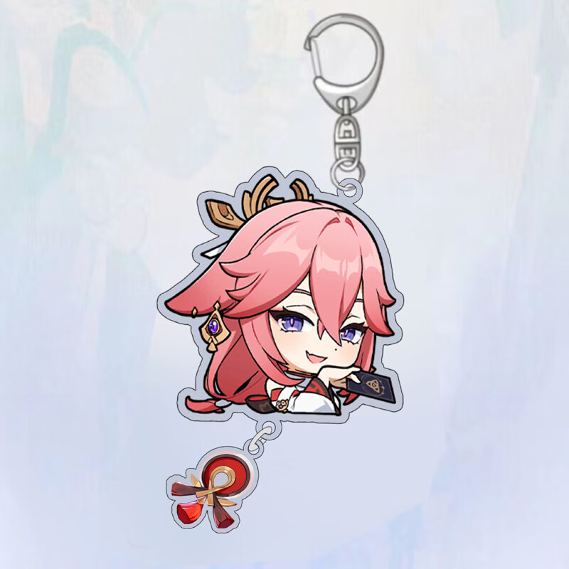 神挂件原周边钥匙扣q版角色散兵芙宁娜胡桃魈雷电将军周边礼物 k10