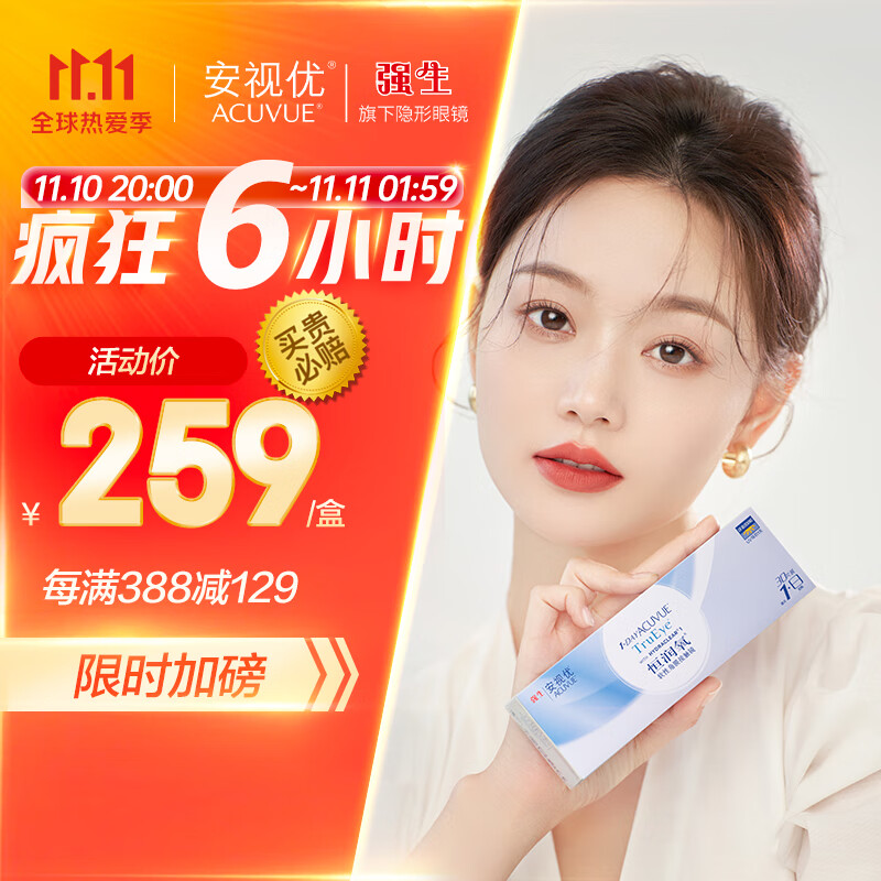 透明隐形眼镜价格走势揭秘,强生品牌最畅销