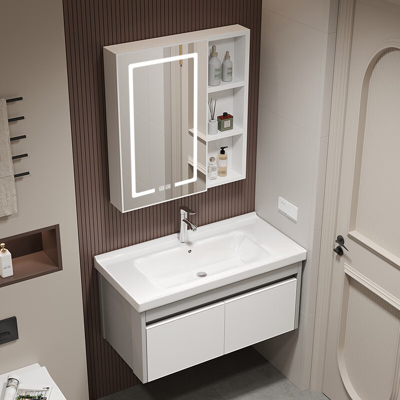 箭牌加厚太空铝浴室柜挂墙式陶瓷洗手盆柜组合洗脸盆迷你小户型洗漱台