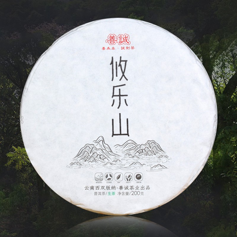 善诚 2021年云南攸乐基诺山普洱茶生茶饼头春乔木200克一饼