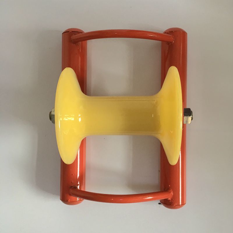 电缆放线滑轮挂钩吊轮三联井口滑轮组地缆管口转角直跑滑车尼龙 直跑