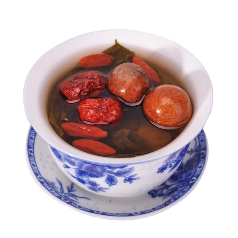 禾澹老兰州特产原味三炮台茶盖碗茶花草450g