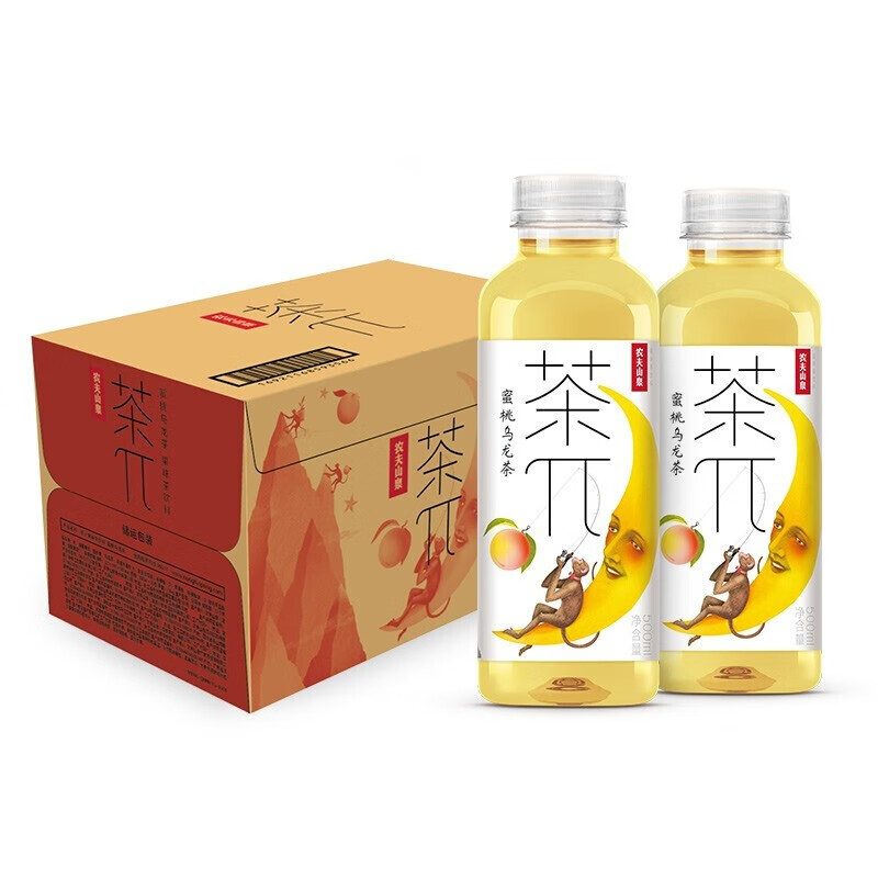 农夫山泉茶π（茶派）茶饮料 饮品 500ml*15瓶 整箱装 夏季畅饮 蜜桃乌龙茶500ml*15瓶