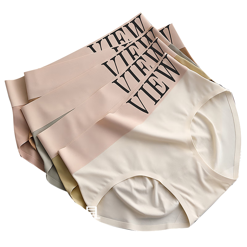 雪茜曼内裤女纯棉底裆女士内裤无痕中腰透气三角裤时尚少女短裤头 L