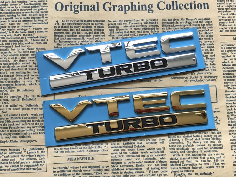 适用于思域vtec车标后尾标turbo涡轮标十代改装英文字母标车身贴 十代
