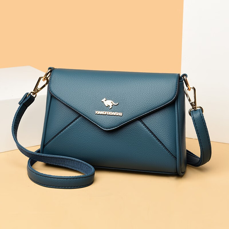 玫瑰袋鼠轻奢品牌软皮包包2026七夕礼物中年妈妈女士单肩斜挎包时尚百搭新 黑色