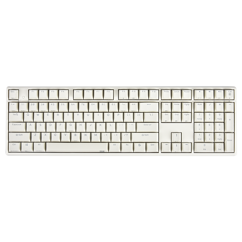 NIZ 宁芝 PLUM 108键 双模无线静电容键盘 35g 白灰色 RGB