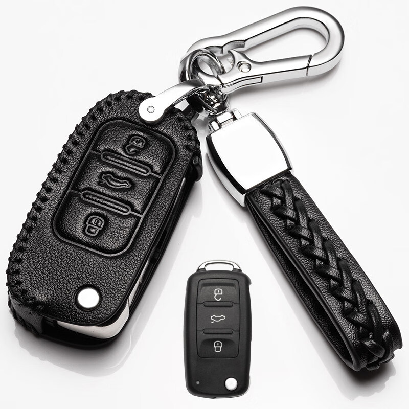 浮士德大众速腾真皮钥匙包朗逸polo途铠宝来高尔夫真皮钥匙套遥控器包