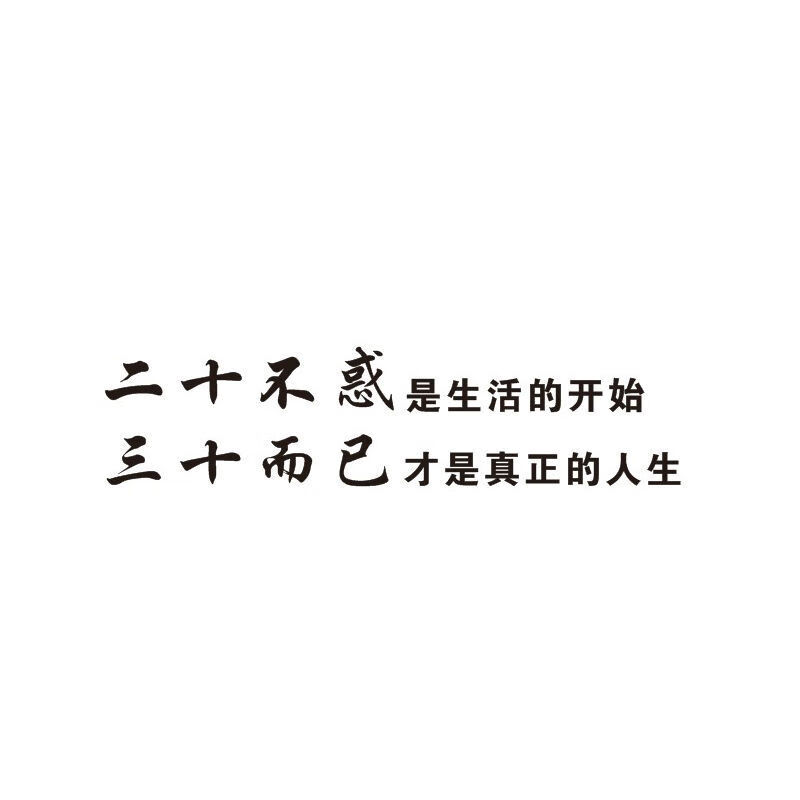 二十不惑车贴是生活的开始三十而已才是真正的人生创意个性文字 二十