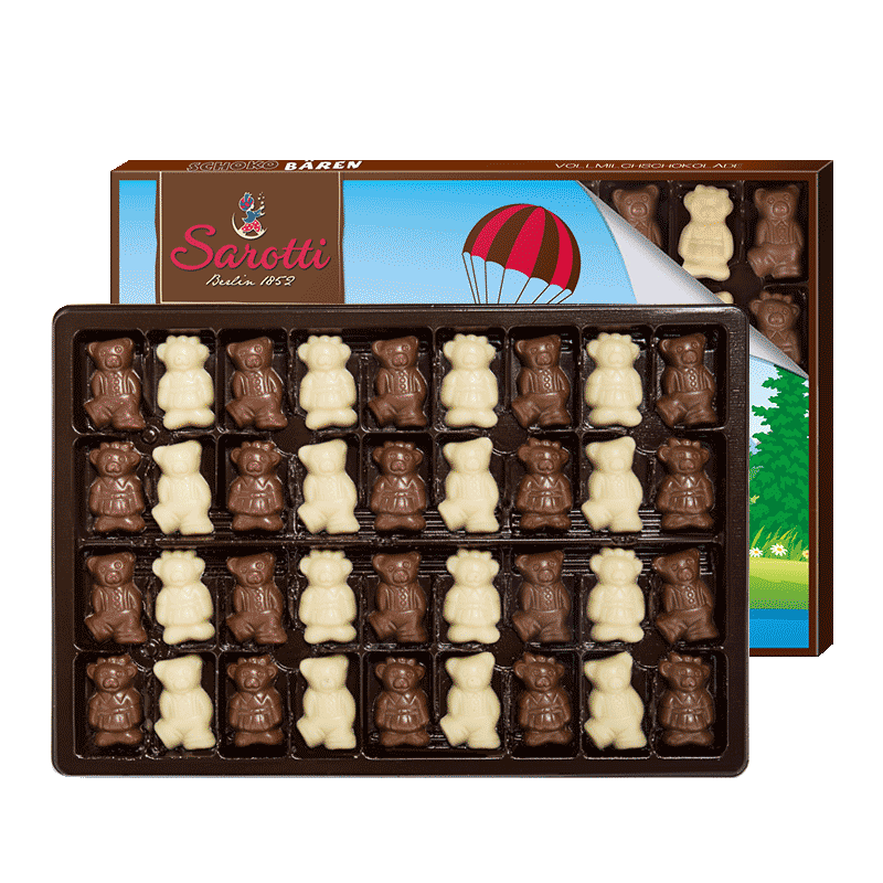 拍6件 萨洛缇 黑白小熊牛奶巧克力礼盒 德国进口 儿童礼物生日伴手礼零食 95.26元（合15.88元/件)