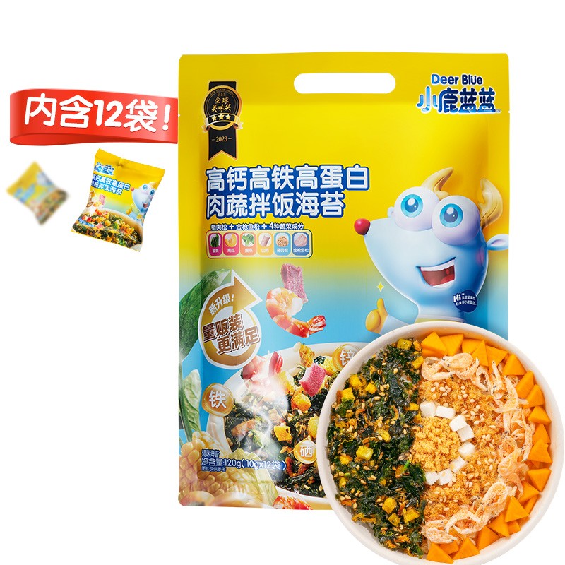 小鹿蓝蓝_量贩拌饭海苔碎儿童饭团寿司材料零食调味即食紫菜 1袋属于什么档次？