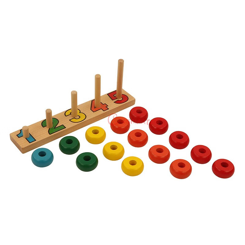 cansmarter蒙特梭利蒙氏教具早教玩具精细动作训练1一2岁儿童数数看