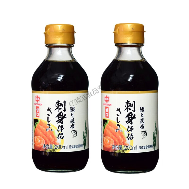 落蓝酷发三文鱼酱油 高真鱼生寿司甜口日式拌饭海鲜刺身伴侣1.8L生腌 400ml