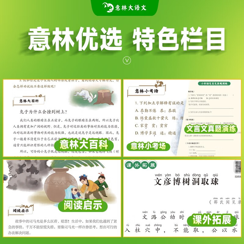 意林小学生必背古诗词129首+小学生必背文言文 小学新课标传统文化 小学古诗词 历史故事 青少年课外阅读 艾宾浩斯打卡 小学必背129首古诗词+文言文全3册1-6年级通用