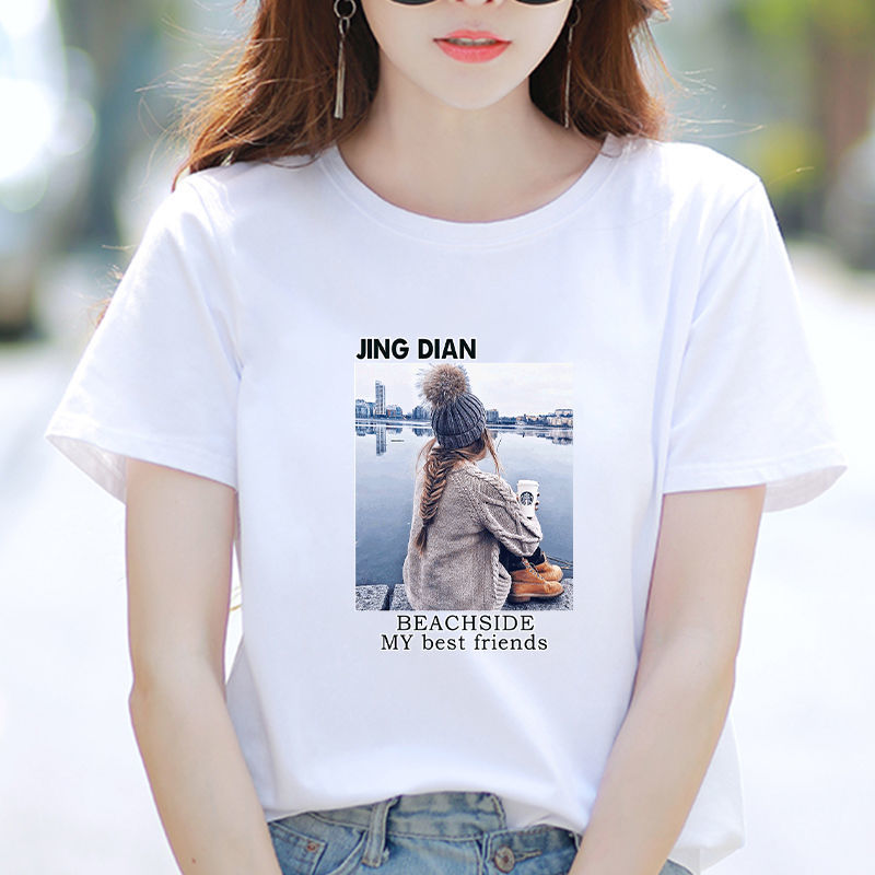 宽松圆领女式上衣半袖打底衫无痕体恤白色t恤简约百搭半截袖休闲汗衫