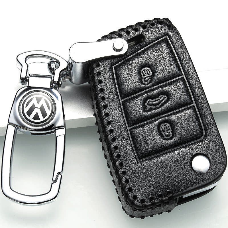 适用2022款大众宝来车钥匙套19/20/21款宝来传奇高档真皮钥匙包扣 b款