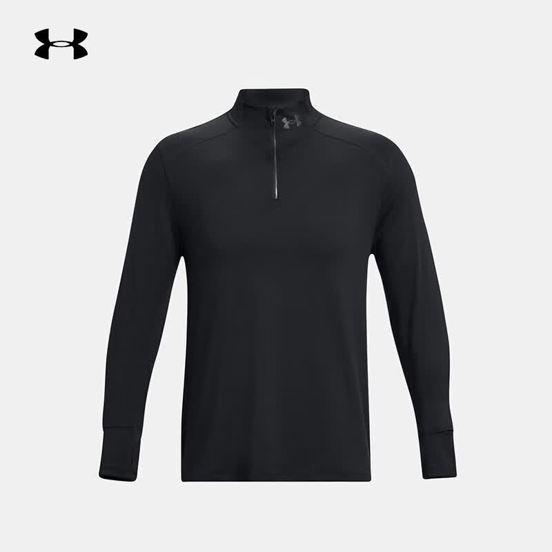 安德玛（Under Armour）UA男士长袖T恤男Qualifier1/4拉链跑步运动休闲百搭长袖运动上衣 1379288-001 L