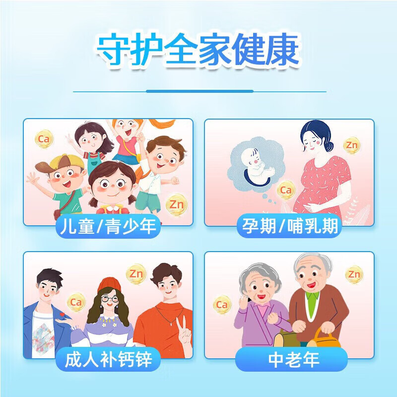 扶娃 葡萄糖酸钙锌口服溶液10ml 6盒共72支活动专用