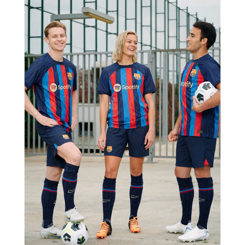 22-23巴萨球衣短袖足球训练服套装男巴塞罗那主客场欧冠队 22-23主场