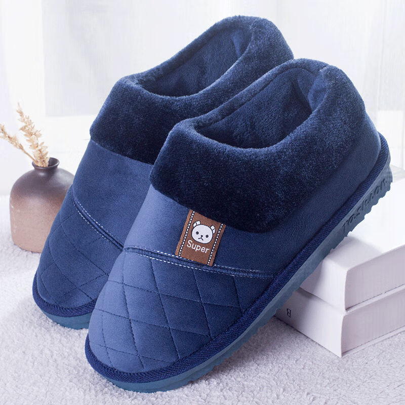特大码冬季居家女室内保暖 998款 藏青色 260鞋码38-39建议36-37脚