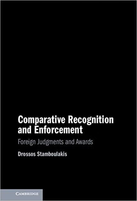 预订 comparative recognition and enforcement