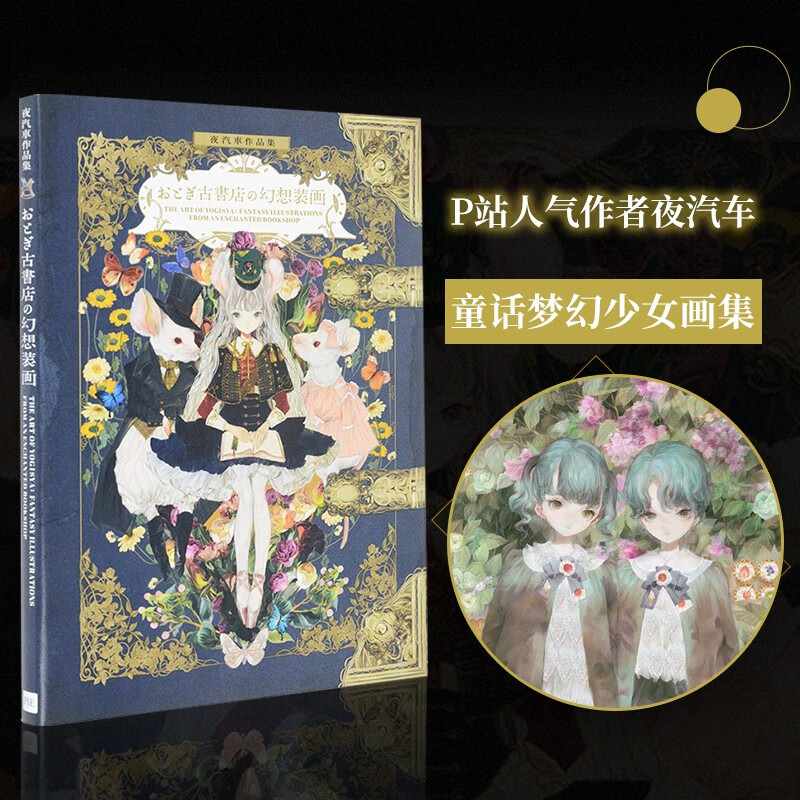 【现货】夜汽车画集作品集 おとぎ古書店の幻想装画 童话古书店的书籍