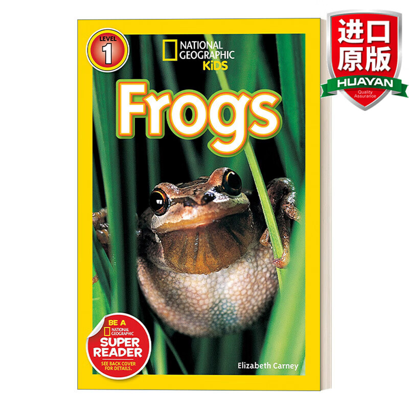 l1 frogs 英文原版 国家地理儿童分级读物第1级 青蛙 英文版 进口英语