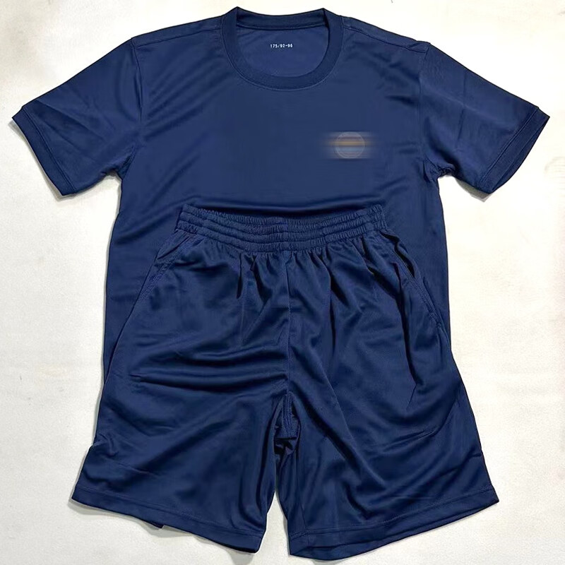 戌卫火焰蓝专职体能服男套装夏季户外速干短袖短裤训练服