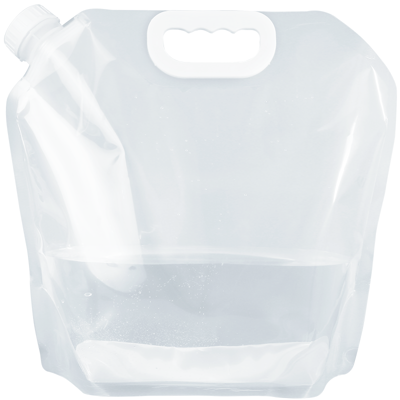 佰伶佰俐户外储水袋 自驾野营便携手提可折叠大容量水袋 旅游载水桶 10L透明色 14.5元