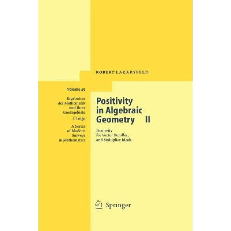 现货 英文原版 代数几何中的正定性2 positivity in algebraic