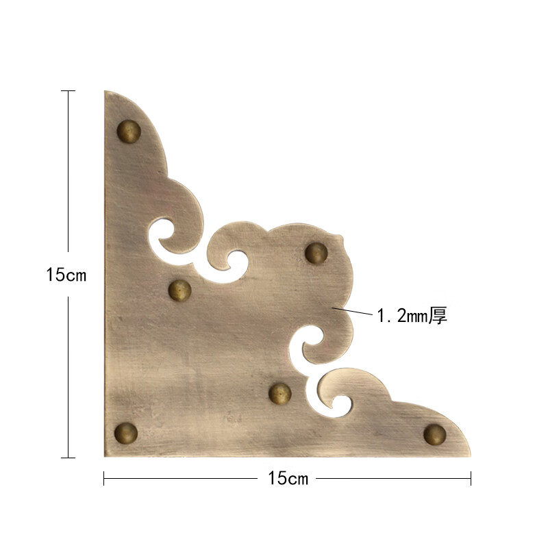 惠利得铜大门包角中式仿古黄铜门边木门别墅门铜包边铜片角片门槛角花