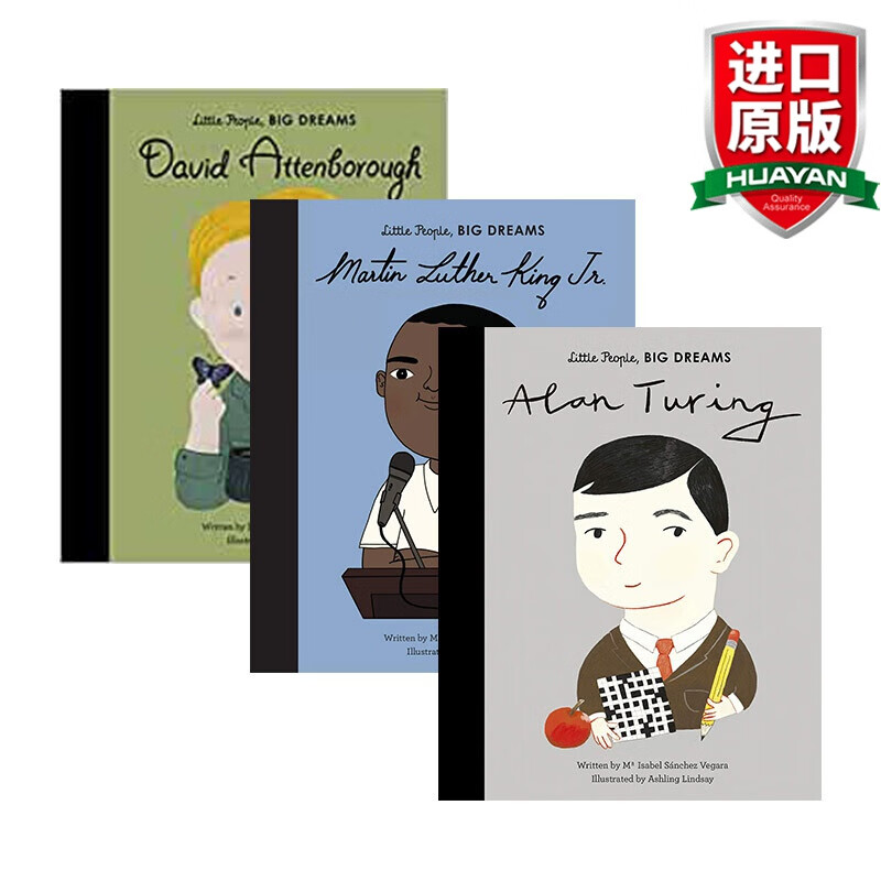 英文原版 小人物大梦想系列之小男孩传记3册 Little People Big Dreams 马丁路