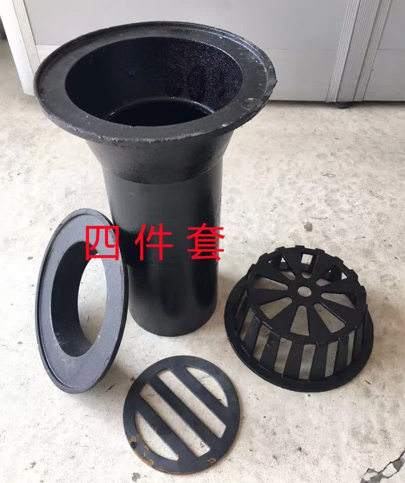 铸铁87型雨水斗dn100 虹吸式落水斗直排地漏楼顶下水口铸铁雨水口 dn