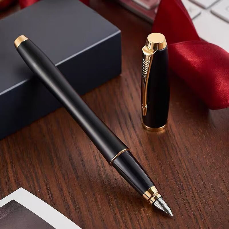 派克(parker)钢笔都市系列钢笔墨水笔磨砂黑杆金夹商务办公送礼 老款