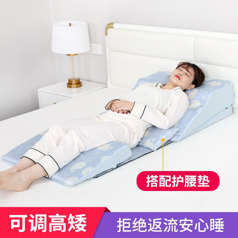 逸康（EASYCARE） 胃食管防反流斜坡床墊孕婦傾斜坡度床頭靠墊老年人床靠背休閑 升級(jí)款工學(xué)曲線反流墊-夏季 如圖